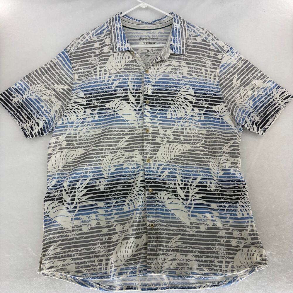 Tommy Bahama IslandZone Supima Bahama Coast Sardinia Seas Short Sleeve Shirt XL